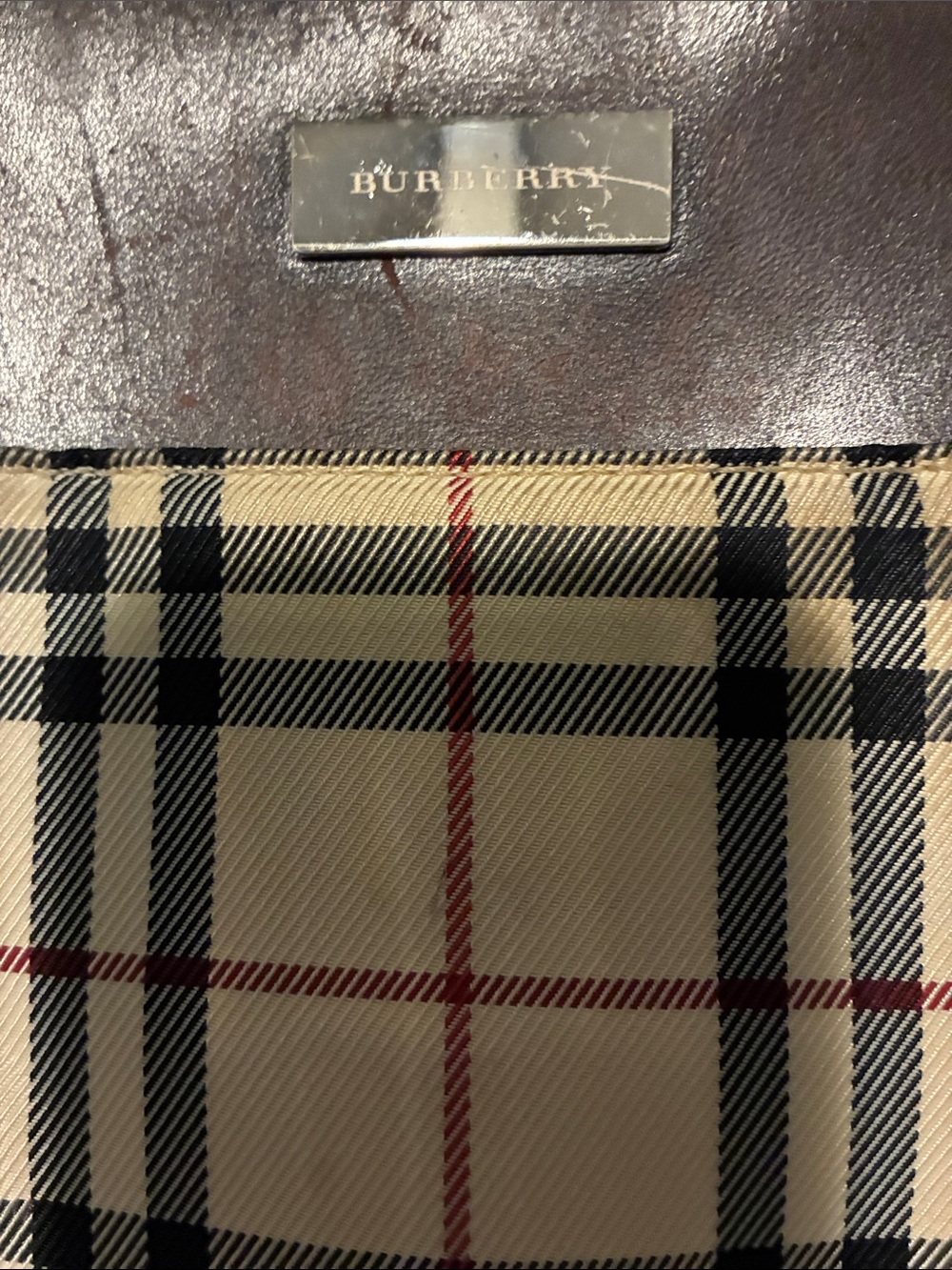 AUTHENTIC BURBERRY Crossbody Neutral Canvas Nova Check Pattern (INCLUDES COA) - Picture 6 of 16